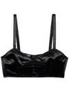 Prada Satin Bra Top In Black