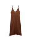 Prada V Neckline Midi Dress Backless Spaghetti Straps In Multi