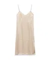 Prada Slip Crepe Satin Dress In Desert Beige