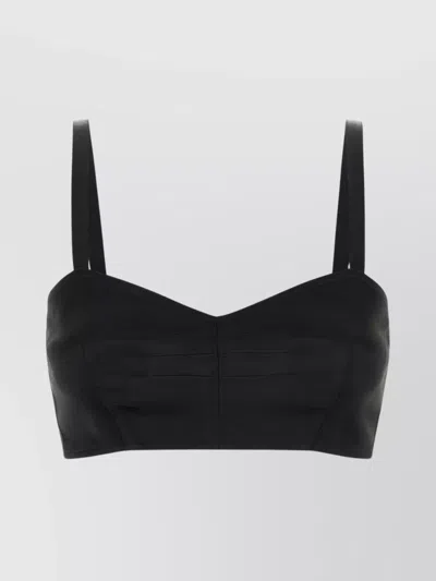 PRADA SATIN CROP-TOP ADJUSTABLE STRAPS
