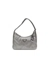 Prada Satin Crystal Re-edition 2000 Bag In Pattern