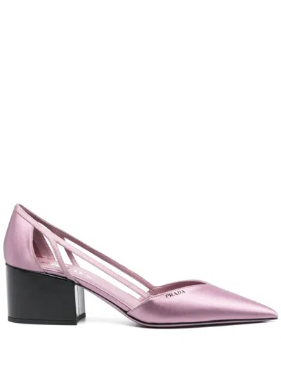 PRADA PRADA SATIN CUT-OUT PUMPS