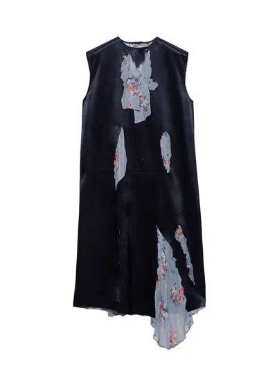 Prada Satin Dress In Black