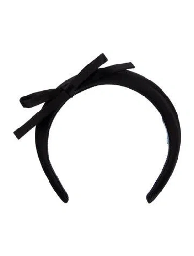 Pre-owned Prada Satin Headband In Black