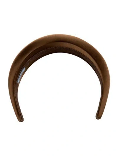 Pre-owned Prada Satin Headband In Brown