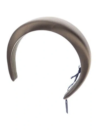 Pre-owned Prada Satin Headband In Green