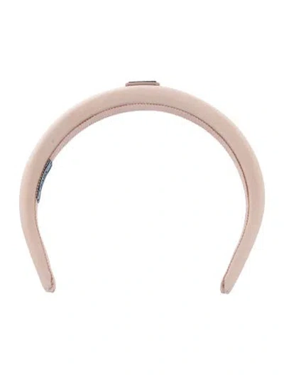 Pre-owned Prada Satin Headband In Pink