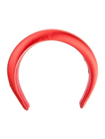 Pre-owned Prada Satin Headband In Red