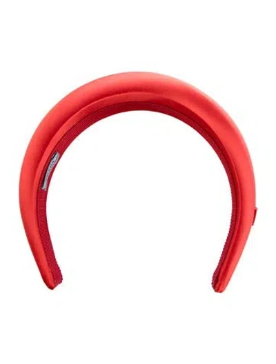 Pre-owned Prada Satin Head-band In Red