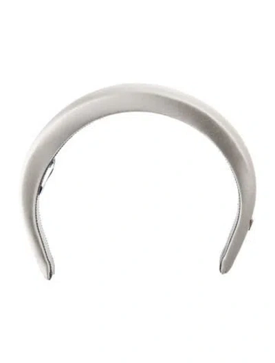 Pre-owned Prada Satin Headband In White