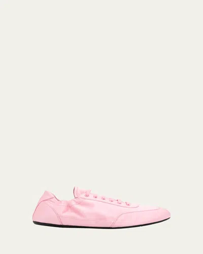 Prada Satin Low-top Sneakers In Pink