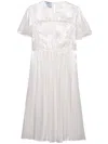 Prada Satin Midi Dress In White