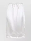 Prada White Skirt With Lace Trim And Drawstring Waist