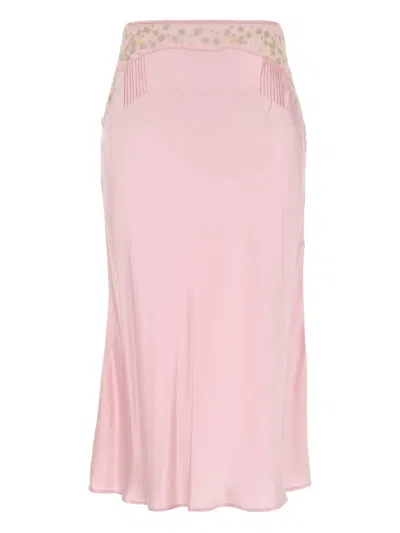 Prada Pink Satin Skirt