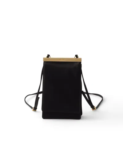 Prada Mini Bag Aus Satin In Black