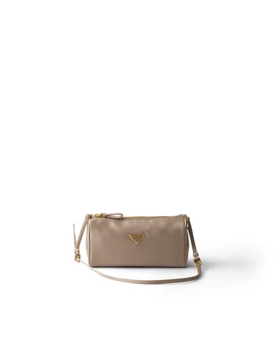 Prada Mini Bag Aus Satin In Neutral