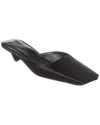 Prada Satin Square-toe Ballerina Mule Pumps In Black
