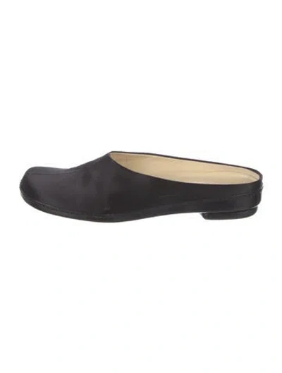 Pre-owned Prada Satin Mules In Black