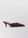 Prada Satin Mules Kitten Heel Pointed Toe