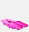 Prada Logo Satin Mule In Pink