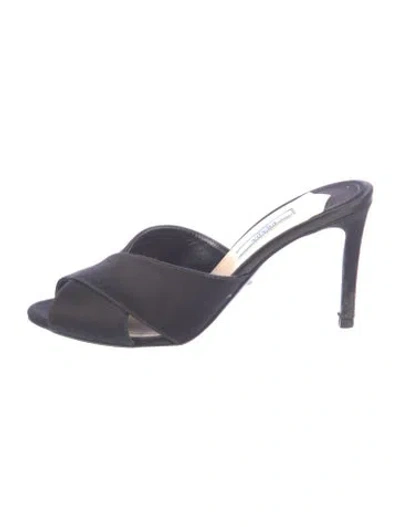 Pre-owned Prada Satin Mules In Purple