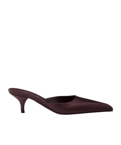 PRADA PRADA POINTED TOE SLIP-ON MULES