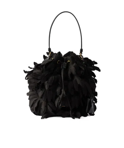 Prada Satin And Patent Leather Mini-bag In Black