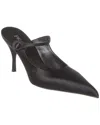 Prada Leather Mary Jane Mule Pumps In Black