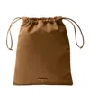 Prada Satin Pouch In Brown