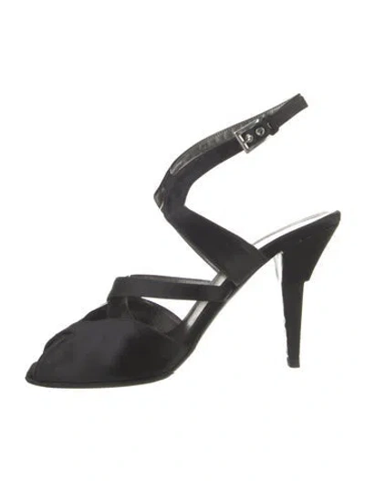 Pre-owned Prada Satin Pumps In Black