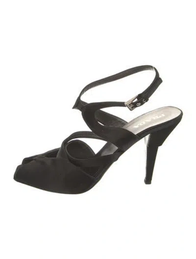 Pre-owned Prada Satin Pumps In Blue