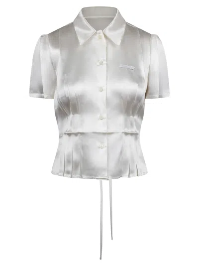 Prada Satin Shirt In White