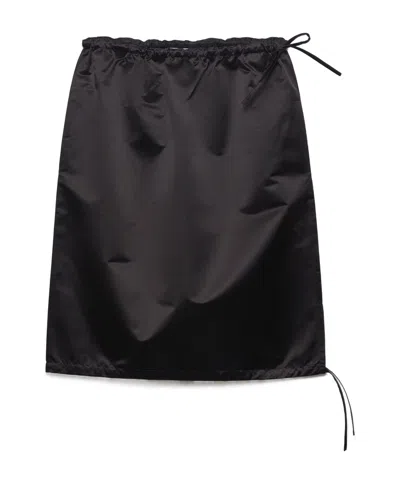 Prada Satin Skirt In Black