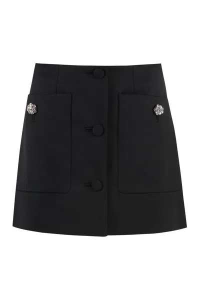 Prada Satin Skirt In Black