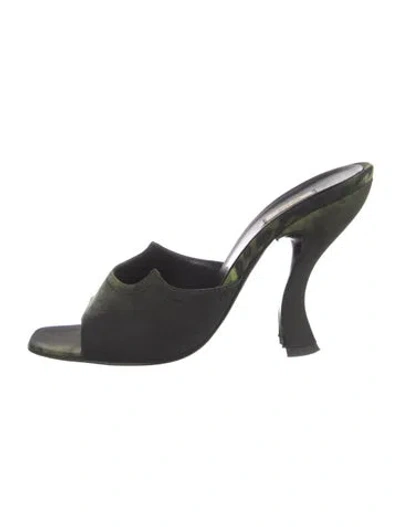 Pre-owned Prada Satin Slides In Multi