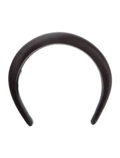Pre-owned Prada Satin Thick Headband In Black