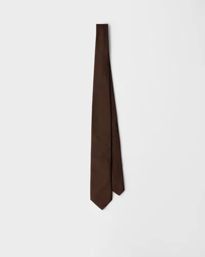 Prada Satin Tie In Black