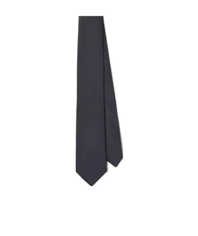 Prada Satin Tie In Smoky Gray