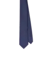 Prada Navy Blue Logo Embroidery Tie In Navy