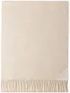 Prada Silk-cashmere Jacquard Scarf In White