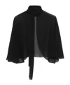 Prada Cape-style Georgette Blouse In Black