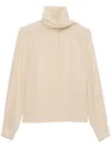 Prada Scarf-detail Shirt In Neutrals
