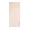 Prada Silk Cashmere Blend Scarf Fringe In Sand