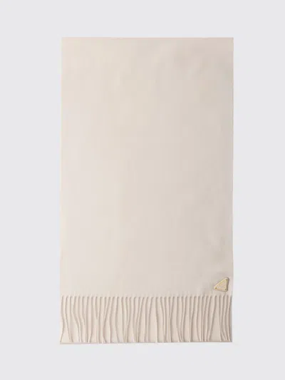 Prada Scarf Woman In Neutral