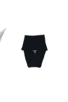 Prada Logo-embroidered Cashmere Scarf In Blue