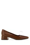 Prada Scarpe Con Tacco In Pelle Bicolor  Donna