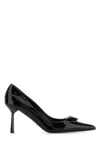 Prada Scarpe Con Tacco In Pelle Nera  Donna In Black