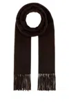 Prada Chocolate Silk Blend Scarf In Brown