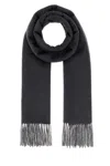 Prada Charcoal Cashmere Scarf In Gray
