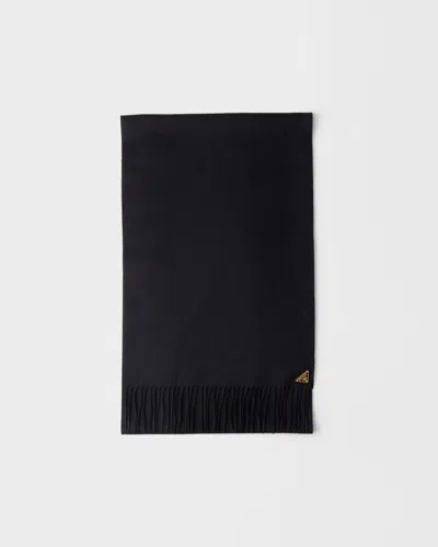 Prada Schal Aus Seide Und Kaschmir In Black